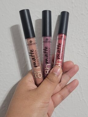 essence 8h Matte Liquid Lipstick Trio — Pink, Mauve, Nude